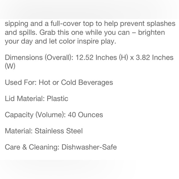 ✨NWT✨ Stanley Target Ltd Edition H2.0 FlowState Quencher Tumbler Brilliant White - Picture 10 of 15